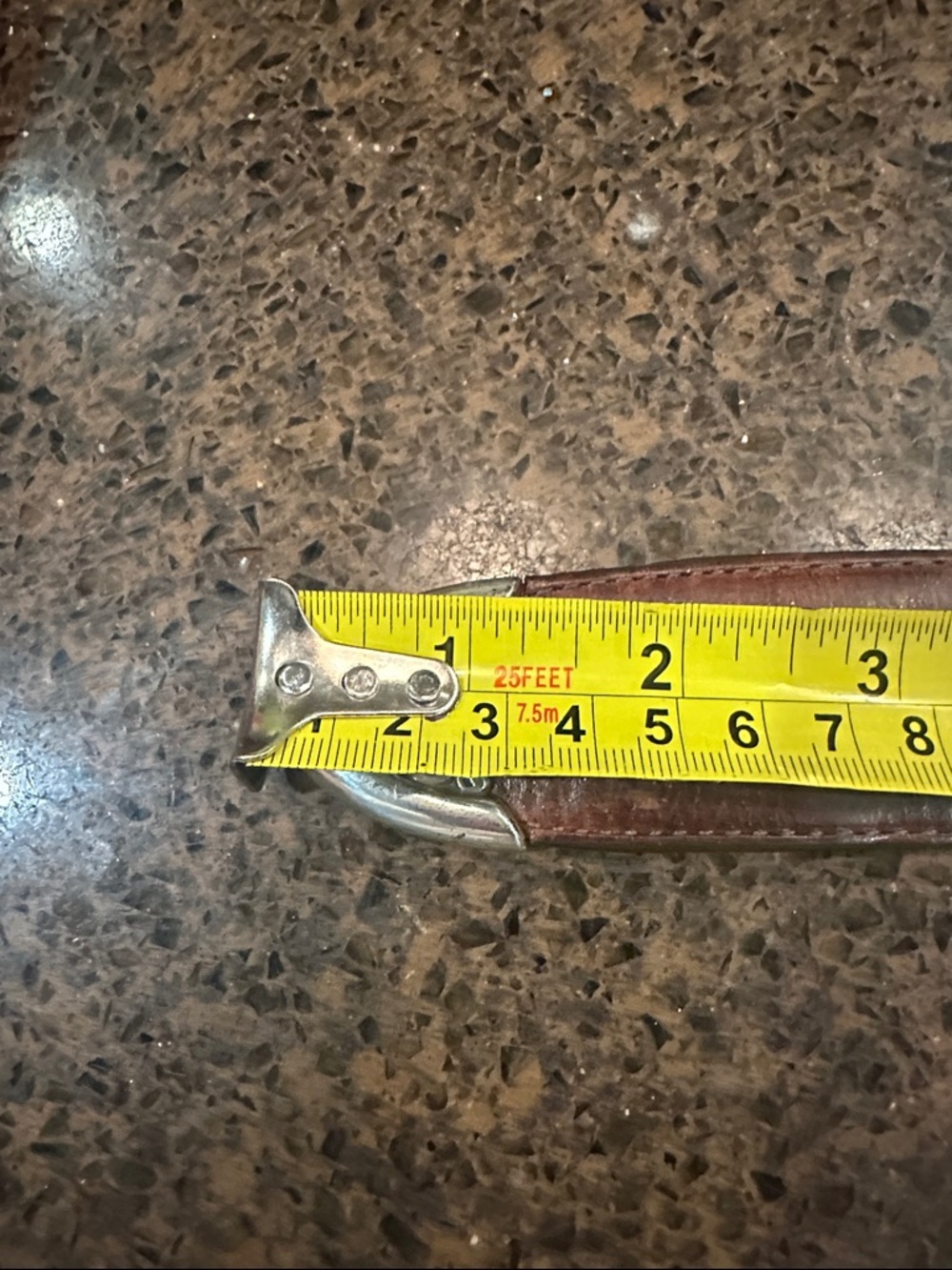 Vintage Brighton Brown Leather Belt with Decorative Silver Buckle - Picture 5 of 6